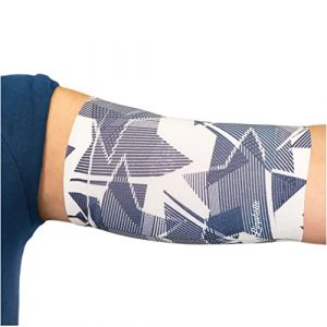 Linphelle Manchon Bras en Microfibre pour Picc Line - Manchette Bras en tissu respirant et design, idéal pour PICC, Glucometre pour glycémie, Tatouage ou Blessures, Étoiles, Taille 3 (Mediksan, neuf)