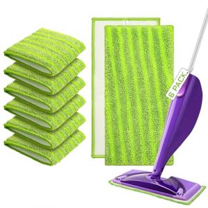 Omtofo 6 Pi&egrave;ces Lingettes Reutilisable pour Swiffer WetJet, 30x14cm Tampons Vadrouille Microfibre Mop Remplacement, Tampon Vadrouille Reutilisable pour Frotter Sols Secs/Humides (PAHARNICU MIHAELA GABRIELA, neuf)