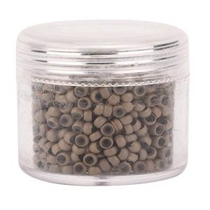 ANKROYU 1000PCS 3mm X 2mm Anneau D'Extension De Cheveux, Micro Anneaux Doublés De Silicone, Micro Liens En Silicone Anneaux Perles, Anneau De Lien D'Extension De Cheveux Pour la Maison Et le Salon(D) (Owozke, neuf)