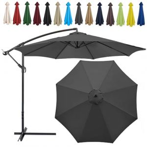 Auvent De Remplacement Pour Parasol, 2 M/2.7 M/300 CM, 6 Baleines/8 Baleines, Tissu De Rechange Pour Parasol, Toile De Rechange Pour Parasol Remplacez L'ancien Auvent Auvent De Rechange(Color:Gray,Siz (ZZZCF1023, neuf)