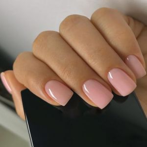 Ceboic 24 Pi&egrave;ces Court Carr&eacute; Faux Ongles Nude Rose French Press on Nails Couleur Pure Ongles &agrave; Coller Ballerine Acrylique Faux Ongles Autocollants Naturel Ongles Artificiels pour Femmes et Filles (GSSYUNHAI, neuf)