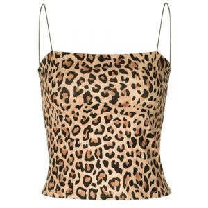 BNREOZA 1 pcs Sexy Leopard Print Bustier Camisole Top, Women's Camisole Top, Sexy Slim, Non-slip Straps Camisole Top, Halter Top, Size M (CHENGhongyu, neuf)