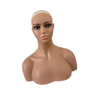 Sharplace Femelle Mannequin Head Upper Body Stylist Prop Manikin Head Display Stand pour chapeaux Boucles d'oreilles Beauty Salon Shopping Mall (RT Technology, neuf)