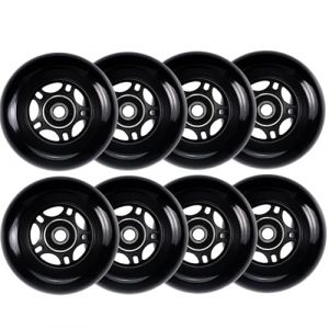 JCCHT Lot de 8 Roues de Roller Hockey de 72 mm, 76 mm et 80 mm, avec roulements, pour Patins d'intérieur et d'extérieur,76mm (JCCHT, neuf)