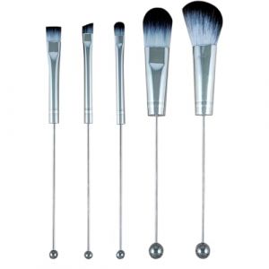 Pinceaux de maquillage du visage &ndash; Outil pour la nuance et le contour 5 pi&egrave;ces &ndash; Kit de pinceaux de maquillage avec perles, pour blush, fixant, poudre bronzante, pour la beaut&eacute; et la maison (vuarend, neuf)