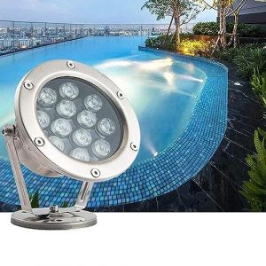Lumi&egrave;re LED Submersible - Spot LED Sous Marin, IP68 &Eacute;tanche Spot Encastrable Exterieur, Lumi&egrave;res LED Sous-marines &Agrave; Angle R&eacute;glable &Agrave; 360&deg;, Lumi&egrave;re De Bassin 24 V, Lumi&egrave;res Submersibles ( Color : White (WaiMenDaShiXiong, neuf)