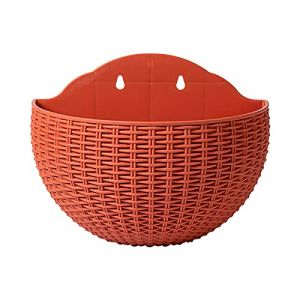 Funight Pot De Fleur 10 Couleurs, Pot De Fleurs Mural Exquis, Panier De Plantes &agrave; Suspendre Au Mur, Conteneur De Plantes pour Balcon De Jardin Ext&eacute;rieur Rouge brique (AOLYDA, neuf)