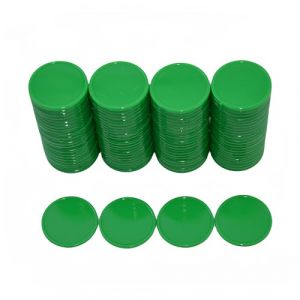 SmartDealsPro Lot de 100 25 mm/2,5 cm Plastique opaque l'apprentissage par les comptoirs jetons de poker avec boîte de rangement, Green (SuperDealsPro(SmartDealsPro Official Store), neuf)