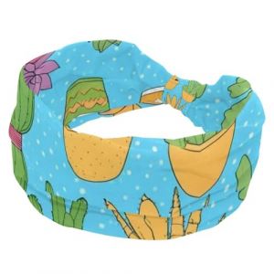 1 lot de bandeaux élastiques antidérapants pour femmes, bandeau de sport en tissu doux pour entraînement, yoga, accessoires pour cheveux, cactus coloré-536 (GRBXVHD, neuf)