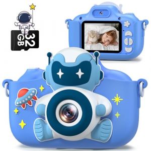 Appareil Photo Enfant, Gofunly 2.0 Pouces Appareils Photos Numériques pour Enfants avec 32GB Carte, 1080P HD Mini Camera Enfant Rechargeable Caméscope Cadeau Jouet Filles & Garçons de 3 à 12 Ans (GofunlyToy, neuf)