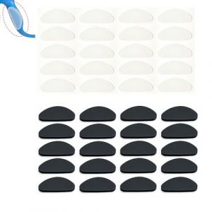 JEYORZY Coussinet de Nez, 20 Paires Plaquettes de Nez en Silicone, Antid&eacute;rapant Coussinets de Nez Adh&eacute;sif pour Lunettes, Plaquette Anti Glisse Lunette Nez, Doux Coussinets de Nez Antid&eacute;rapants (Wacicy EU, neuf)