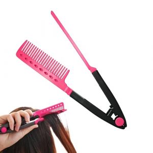 Peigne Lisseur Pour Cheveux,Lisseur De Coiffure Avec S&eacute;paration Des Cheveux,Peigne Pour Coiffure Avec Prise Comme Fer &Agrave; Lisser - Pour La Maison Les Vacances Les Sorties L'H&ocirc;tel Et Les Rendez-vous (xinxkm, neuf)