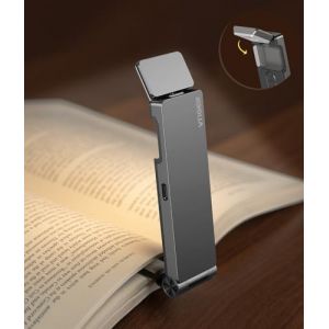 VTIGER lampe de table rechargeable pour la lecture au lit clip LED lampe de lecture réglable en 3 couleurs et 4 luminosité durable portable bookmark Light pour les fans de livres et les enfants (VTiger, neuf)