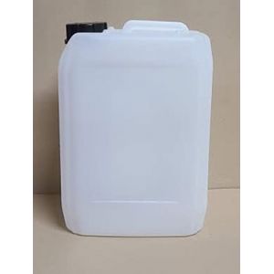 Bidon 10 litres naturel (avec bouchon noir) Sotralentz Jerrican Transparent Polyéthylène haute densité (Aude Plastique, neuf)