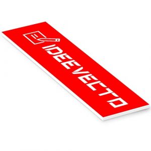 Plaque boite aux lettres personnalisable dimension 100 x 25 mm ROUGE - Plastique PVC Acrylique - r&eacute;sistant aux intemp&eacute;ries et aux UV - adh&eacute;sif au verso (Ideevecto, neuf)