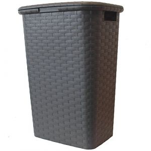 Panier à linge au motif tressé - 65 litres - 44 x 33 x 61 cm - Couleur : blanc ou marron (Special-trends, neuf)