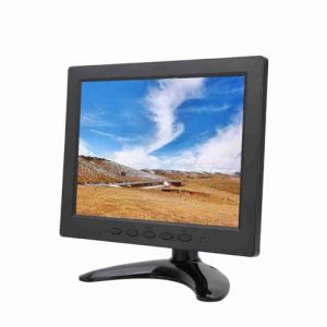 Moniteur D'ordinateur, écran IPS 8 Pouces Haute Définition (1024x768) Petit écran LCD avec Entrée HDMI/VGA/BNC/AV, pour Système de Sécurité, Surveillance de L'industrie(EU) (Yunir, neuf)