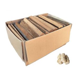 Bois d'Allumage en Chêne Sec, 8 kg, Bûchettes de 25 cm, pour Cheminée, Four à Pizza et Barbecue, avec 3 Allume-Feux Naturels (Domaine de la Forge, neuf)