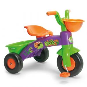 INJUSA Tricycle pour Enfants de 1 à 3 Ans, avec pédales, Panier Avant et arrière, Roues en Plastique avec Bande en Caoutchouc, poignée de Transport, Multicolore (3534) (INJUSA, neuf)