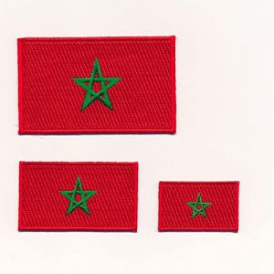 0991 Écusson thermocollant Motif drapeau du Maroc Afrique Casablanca Rabat Agadir (hegibaer, neuf)