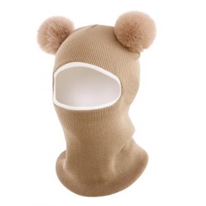 AYPOW Bonnet Cagoule Chaud d'Hiver pour B&eacute;b&eacute; Enfant de 1 &agrave; 6 Ans, Ensemble Chapeau &Eacute;charpe Multifonction Thermique Coupe-Vent pour Filles Gar&ccedil;ons Tout-Petits, Chapeaux Masque Tricot&eacute; Doubl&eacute; en Polaire (lipsd eu, neuf)