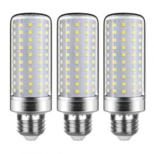 tebio Ampoules LED E27 Blanc Neutre 4000K 25W 2500LM Candélabre ampoules 200W équivalent, Argent Maïs Ampoules LED Lustre décoratifs, Non dimmable, Lot de 3 (TEBIO, neuf)