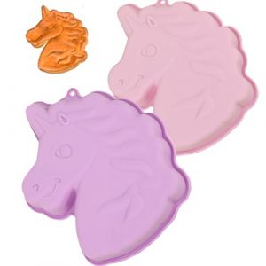 Moules En Silicone Licorne, Licorne Moule &agrave; G&acirc;teau, Moule a G&acirc;teau Licorne, Moule En Silicone Moules &agrave; G&acirc;teaux 3d Moule De Cuisson, Moule Licorne Moule &agrave; G&acirc;teau Pour Anniversaire d'Enfant,Violet (LEDIG L, neuf)