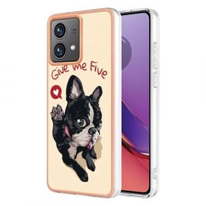 COMAKU Coque Compatible pour Motorola Moto G84 5G, &Eacute;l&eacute;gant en Motif Design, Souple TPU Silicone Antichoc Gel Etui R&eacute;sistant T&eacute;l&eacute;phone Case - Chien (Dinsi, neuf)