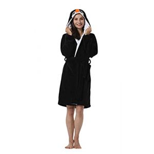 ATOZ Peignoir Doux Femme Animaux de Dessin Animé Flanelle Pyjama Robe Bain Manchot Pour M (Asesi, neuf)