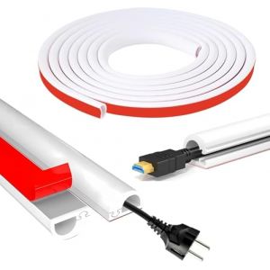 Mini chemin de câble autocollant, 2m chemin de câble flexible demi - cercle, chemin de câble blanc, chemin de câble adhésif, cache - câble extérieur résistant aux intempéries, chemin de câble pour cac (Lambdan Industrial Limited, neuf)