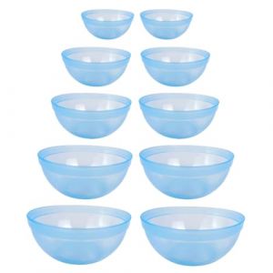 Toyvian Lot de 10 Bols &agrave; M&eacute;langer pour Masque Facial DIY en Plastique Solide Couleurs Al&eacute;atoires 5 Tailles Accessoires Cosm&eacute;tiques Polyvalents pour Soins du Visage et Couleur Al&eacute;atoire (TXINNG, neuf)