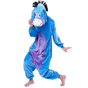 mauea Pyjama Animaux Cosplay Halloween Costume D&eacute;guisement Combinaison V&ecirc;tement de Nuit Adulte Femme Homme Unisexe (&acirc;ne,M) (Mauea Shop, neuf)