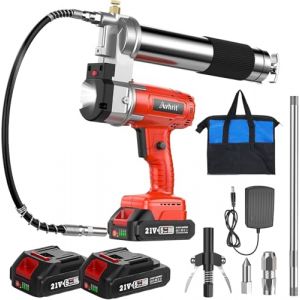Avhrit Pompe à Graisse Électrique, Haute Efficacité 10 000 PSI avec 2 Batteries et Chargeur Pompe à Graisse à Batterie Pistolet à Graisse Électrique avec Lumière LED Super Brillante (Avhrit-EU, neuf)