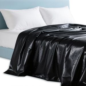 Prot&egrave;ge-matelas imperm&eacute;able en PVC - Housse de matelas jetable r&eacute;sistante &agrave; l'huile - Couvre-matelas anti-taches et anti-d&eacute;chets - Couvre-lit pour massage, spa, lit de pouss&eacute;e - Coussin d'&eacute;paisseur (YueMeiEr, neuf)