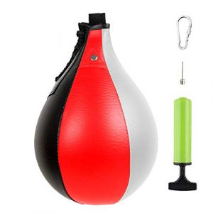 Magent Poire De Ballon Vitesse Boxe Suspendue en PU Cuir avec Gonfleur, Punching Ball De Frappe Sportive Entra&icirc;nement pour Adulte (Zymay, neuf)