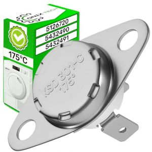ONIX TECH Thermostat Seche Linge avec Le Code Original 5126720 5432490 5432491 pour Miele Limiteur de Température 175°C - Connexions 2 x 6,3 mm AMP (ONIX TECH, neuf)