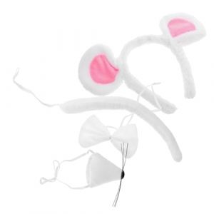 MERRYHAPY Ensemble De Déguisement De Souris Oreilles De Souris Mignonnes Serrage- 1 Lot Taille Unique Ajustable Tissu Doux Adultes Garçon Et Filles Fêtes Bal Masqué (Tanomi, neuf)