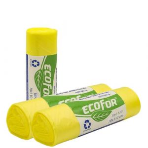 Virsus - Lot de 100 sacs poubelle de couleur jaune pour tri sélectif, 70 x 110 cm (110 litres) (Palucart S.r.l., neuf)