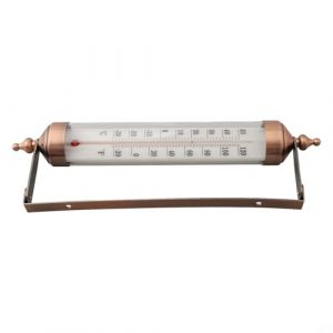 TONIXY Thermom&egrave;tre d'int&eacute;rieur et d'ext&eacute;rieur en m&eacute;tal de 25,4 cm - Double &eacute;chelle - Affichage Fahrenheit Celsius - Pour jardin, maison, bureau (Liyimeily, neuf)