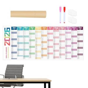 Calendrier Mural 2026 Grand Format, Calendrier Effa&ccedil;able &Agrave; Sec Grand Format Pour Tableau 2026, Agenda Mensuel et Annuel D&eacute;cor Rome pour Planning Organisation Maison Bureau Salle de Classe Biblioth&egrave;que (weierqin, neuf)