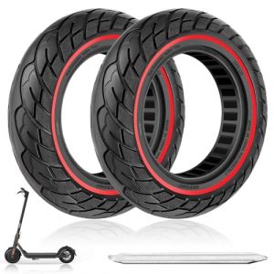 Amitor Pneu Plein 10 x 2,125, Pneu Increvable 10 Pouces, Pneu Trotinette Electrique avec Antid&eacute;rapant et R&eacute;sistants &agrave; l'usure, 10x2.125 Roues Solide de Rechange Trottinette avec Anticrevaison (AMITOR, neuf)