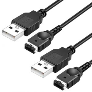AXFEE Chargeur GBA SP, 2PCS 1,2m /3,9ft Câble d'alimentation Câble de Charge USB, Nintendo GBA SP Câble de chargeur pour NDS/Game Boy Advance SP (Ouuze, neuf)