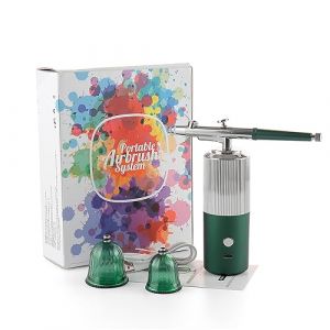 New Airbrush Kit Machine, Rechargeable Handheld Airbrush，Cordless Air Brush Portable Wireless for Nail Art (prettylee, neuf)