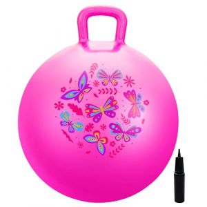 U&C Planet Ballon Sauteur 45 cm Ballon Sauteur Enfant 3-8 Ans Plastique PVC épais et résistant Jouet d'intérieur et extérieur (U&C Planet, neuf)