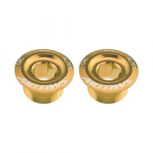 OTOTEC Lot de 2pcs Vis de Fixation pour Pédalier de Vélo de Montagne Doré en Alliage d'aluminium CNC Compatible avec Shimano HollowTech II Deore XT SLX Saint & Zee (VTT) (Flashice, neuf)
