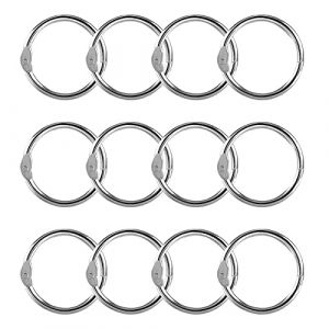 Anneaux de Livre, Anneaux de Reliure 2 cm, 12 Pcs Anneaux Métalliques Anneaux de Classeur pour Relier des Cahiers à Feuilles Mobiles, Fiches, Albums Photo, Porte-Clés (Laura & Jason's Store-EU, neuf)