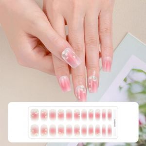 FENQURO Autocollant Ongle Gel UV, 22 pcs ongles en gel uv semi durci, Vernis Autocollant Ongles UV Gel Nail Stickers Auto-adh&eacute;sifs Ongles en Gel UV Semi Durci Art Qualit&eacute; Salon Longue (WINESTART, neuf)