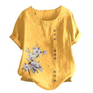 Vetement Fluo Femme Solde Tunique Longue Femme Ete Pull Cache Coeur T Shirts Grande Taille Manches Courtes Chemisier Vintage Annee 70 VêTements Grande Taille 80 Tee Chic Blanc pour Epaules Nues (CHOHJIA, neuf)