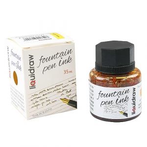 Liquidraw Lot de 10 flacons d'encre pour stylo-plume Couleurs assorties 35 ml Convient pour la s&eacute;lection d'encre de calligraphie Disponible en noir, bleu, rouge, vert, marron, violet, jaune, etc (My Stationery Mart, neuf)