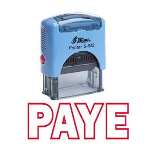 Stamp PAYE auto-encrage caoutchouc Bureau Brillant personnalisée Stamp Papeterie (Vintageandyou, neuf)